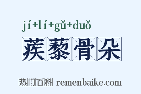 蒺藜骨朵是什么意思的图片